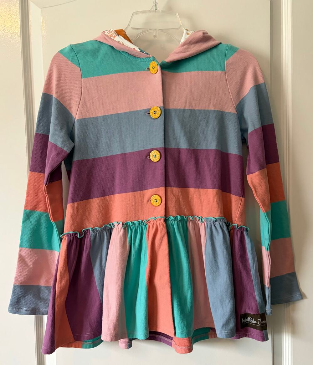 Matilda Jane Wonderment Lots of Laughs Hoodie Jacket Size 14 New With Tags